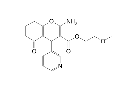 4H-1-benzopyran-3-carboxylic acid, 2-amino-5,6,7,8-tetrahydro-5-oxo-4-(3-pyridinyl)-, 2-methoxyethyl ester