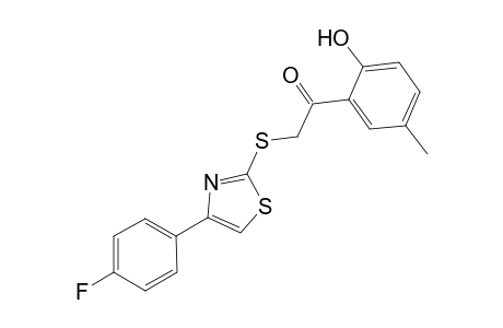 Ethanone, 2-[4-(4-fluorophenyl)thiazol-2-ylsulfanyl]-1-(2-hydroxy-5-methylphenyl)-