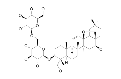 CLINOPOSAPONIN-X;13-BETA,28-EPOXY-16-BETA,23-DIHYDROXY-OLEAN-11-EN-3-BETA-YL-BETA-D-GLUCOPYRANOSYL-(1->6)-BETA-D-GLUCOPYRANOSIDE