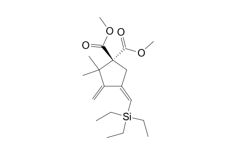 (Z)-1,1-DICARBOMETHOXY-2,2-DIMETHYL-3-METHYLENE-4-(TRIETHYLSILYLMETHYLENE)-CYCLOPENTANE