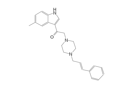1-(5-methyl-1H-indol-3-yl)-2-{4-[(2E)-3-phenyl-2-propenyl]-1-piperazinyl}ethanone