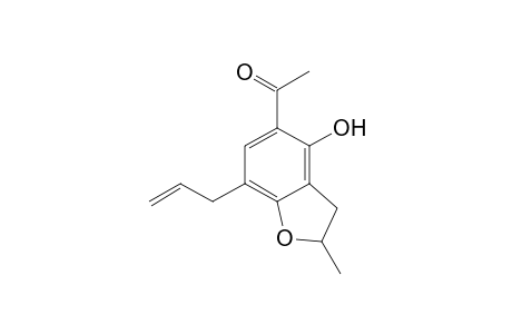 Ethanone, 1-[2,3-dihydro-4-hydroxy-2-methyl-7-(2-propenyl)-5-benzofuranyl]-