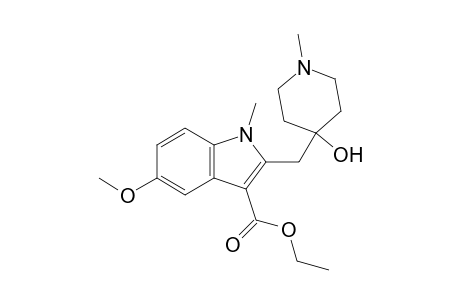 1H-Indole-3-carboxylic acid, 2-[(4-hydroxy-1-methyl-4-piperidinyl)methyl]-5-methoxy-1-methyl-, ethyl ester