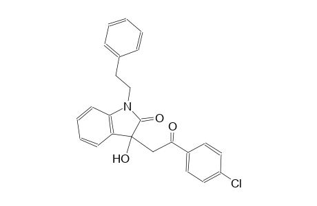 2H-indol-2-one, 3-[2-(4-chlorophenyl)-2-oxoethyl]-1,3-dihydro-3-hydroxy-1-(2-phenylethyl)-