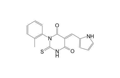 (5E)-1-(2-methylphenyl)-5-(1H-pyrrol-2-ylmethylene)-2-thioxodihydro-4,6(1H,5H)-pyrimidinedione
