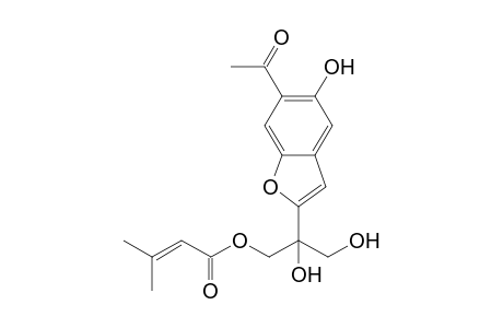 2-(6-Acetyl-5-hydroxy-1-benzofuran-2-yl)-2,3-dihydroxypropyl 3-Methylbut-2-enoate