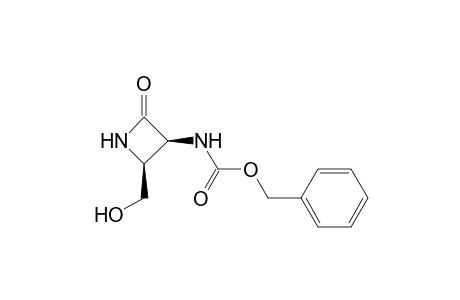 (phenylmethyl) N-[(2S,3S)-2-(hydroxymethyl)-4-oxidanylidene-azetidin-3-yl]carbamate