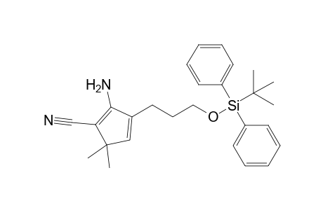 2-Amino-3-[3-(tert-butyldiphenylsilyloxy)propyl]-5,5-dimethylcyclopenta-1,3-diene-1-carbonitrile