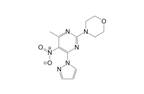 4-[4-methyl-5-nitro-6-(1H-pyrazol-1-yl)-2-pyrimidinyl]morpholine