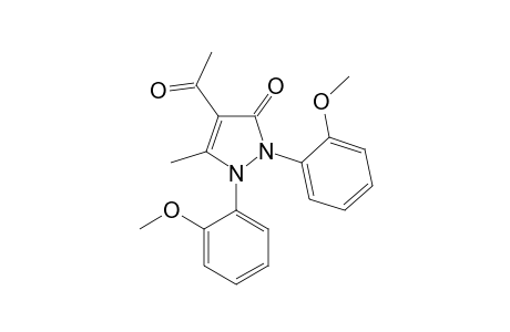 4-ACETYL-1,2-DIHYDRO-1,2-BIS-(2-METHOXYPHENYL)-5-METHYL-3H-PYRAZOL-3-ONE