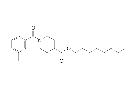 Isonipecotic acid, N-(3-methylbenzoyl)-, octyl ester