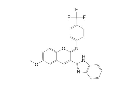 N-[(2Z)-3-(1H-benzimidazol-2-yl)-6-methoxy-2H-chromen-2-ylidene]-4-(trifluoromethyl)aniline