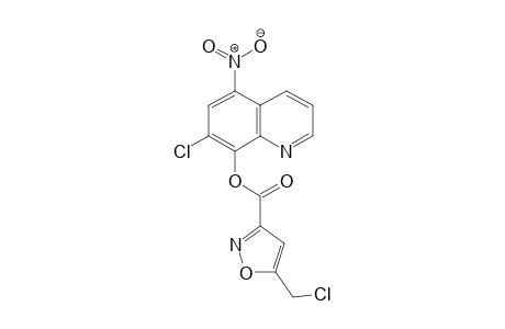 3-Isoxazolecarboxylic acid, 5-(chloromethyl)-, 7-chloro-5-nitro-8-quinolinyl ester