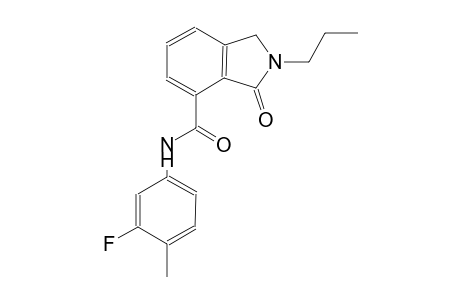 N-(3-fluoro-4-methylphenyl)-3-oxo-2-propyl-4-isoindolinecarboxamide