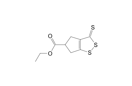 ETHYL-3,4,5,6-TETRAHYDRO-3-THIOXOCYCLOPENTA-[C]-[1.2]-DITHIOLE-5-CARBOXYLATE
