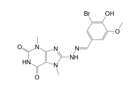 3-bromo-4-hydroxy-5-methoxybenzaldehyde (3,7-dimethyl-2,6-dioxo-2,3,6,7-tetrahydro-1H-purin-8-yl)hydrazone