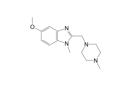 1H-1,3-Benzimidazole, 5-methoxy-1-methyl-2-[(4-methyl-1-piperazinyl)methyl]-