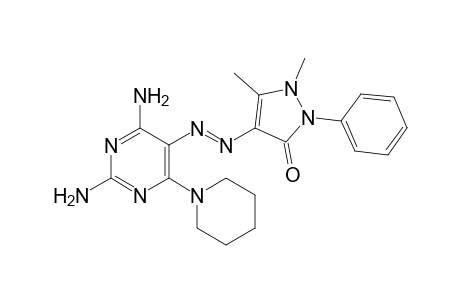 4-(2,4-diamino-6-piperidin-1-yl-pyrimidin-5-ylazo)-1,5-dimethyl-2-phenyl-1,2-dihydro-pyrazol-3-one
