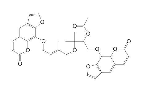 7H-Furo[3,2-g][1]benzopyran-7-one, 9-[[4-[2-(acetyloxy)-1,1-dimethyl-3-[(7-oxo-7H-furo[3,2-g][1]benzopyran-9-yl)oxy]propoxy]-3-methyl-2-butenyl]oxy]-