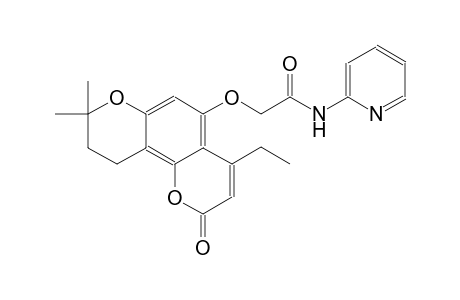 2-((4-ethyl-8,8-dimethyl-2-oxo-2,8,9,10-tetrahydropyrano[2,3-f]chromen-5-yl)oxy)-N-(pyridin-2-yl)acetamide