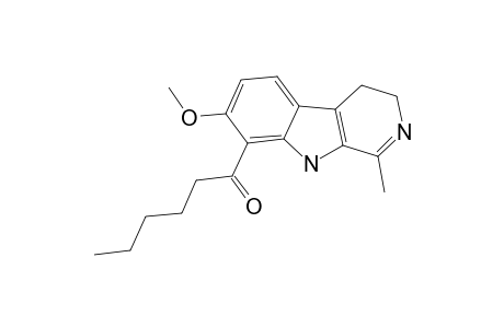 12-HEXANOYL-11-METHOXY-3-METHYL-5,6-DIHYDRO-BETA-CARBOLINE