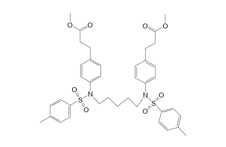 3-[4-[5-[4-(3-keto-3-methoxy-propyl)-N-tosyl-anilino]pentyl-tosyl-amino]phenyl]propionic acid methyl ester