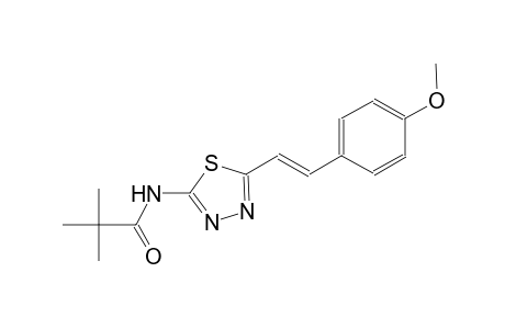 N-{5-[(E)-2-(4-methoxyphenyl)ethenyl]-1,3,4-thiadiazol-2-yl}-2,2-dimethylpropanamide