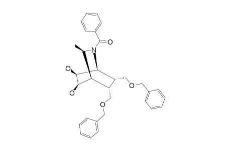 2-BENZOYL-7,8-BIS-BENZYLOXYMETHYL-3-METHYL-2-AZABICYCLO-[2.2.2]-OCTANE-5,6-DIOL