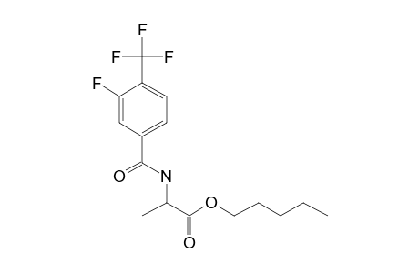 D-Alanine, N-(3-fluoro-4-trifluoromethylbenzoyl)-, pentyl ester