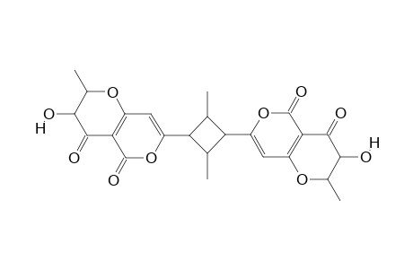 3-hydroxy-7-[3-(3-hydroxy-4,5-diketo-2-methyl-2,3-dihydropyrano[2,3-d]pyran-7-yl)-2,4-dimethyl-cyclobutyl]-2-methyl-2,3-dihydropyrano[3,2-c]pyran-4,5-quinone