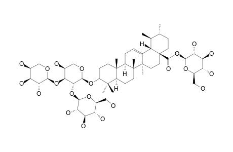 INDICASAPONIN-A;3-O-[[BETA-D-GLUCOPYRANOSYL-(1->2)]-[ALPHA-L-ARABINOPYRANOSYL-(1->3)]-ALPHA-L-ARABINOPYRANOSYL]-URSOLIC-ACID-28-O-[BETA-D-GL