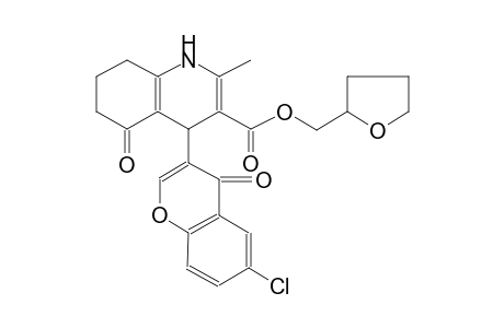 3-quinolinecarboxylic acid, 4-(6-chloro-4-oxo-4H-1-benzopyran-3-yl)-1,4,5,6,7,8-hexahydro-2-methyl-5-oxo-, (tetrahydro-2-furanyl)methyl ester