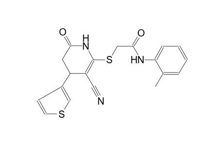 acetamide, 2-[[3-cyano-1,4,5,6-tetrahydro-6-oxo-4-(3-thienyl)-2-pyridinyl]thio]-N-(2-methylphenyl)-