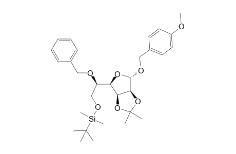 p-Methoxybenzyl 5-O-Benzy-6-(tert-butyldimethylsilyl)-2,3-O-isopropylidene.alpha.-D-mannofuranoside