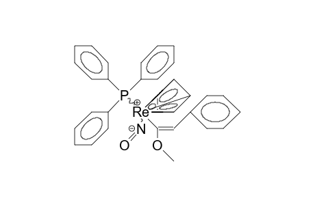 /.eta.-5/-Cyclopentadienyl-nitroso-triphenylphosphino-(1-methoxy-2-phenyl-cis-ethenyl) rhenium