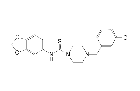 N-(1,3-benzodioxol-5-yl)-4-(3-chlorobenzyl)-1-piperazinecarbothioamide