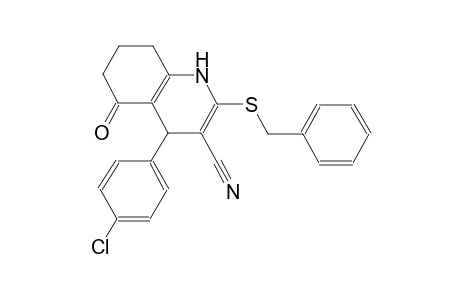 2-(Benzylsulfanyl)-4-(4-chlorophenyl)-5-oxo-1,4,5,6,7,8-hexahydro-3-quinolinecarbonitrile