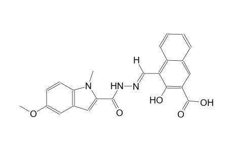 1H-indole-2-carboxylic acid, 5-methoxy-1-methyl-, 2-[(E)-(3-carboxy-2-hydroxy-1-naphthalenyl)methylidene]hydrazide