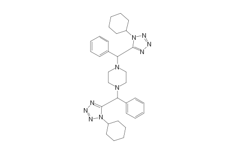 1,4-Bis((1-cyclohexyl-1H-tetrazol-5-yl)(phenyl)methyl)piperazine