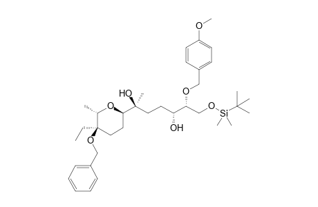 (2S,5R,6R)-2-[(2R,5R,6S)-5-Benzyloxy-5-ethyl-6-methyltetrahydropyran-2-yl]-7-tert-butyldimethylsilyloxy-6-(4-methoxybenzyloxy)heptan-2,5-diol