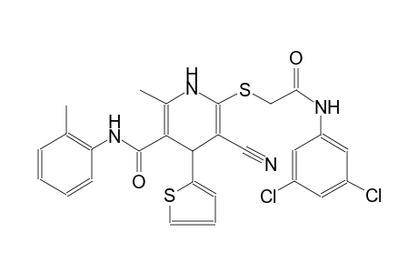 3-pyridinecarboxamide, 5-cyano-6-[[2-[(3,5-dichlorophenyl)amino]-2-oxoethyl]thio]-1,4-dihydro-2-methyl-N-(2-methylphenyl)-4-(2-thienyl)-