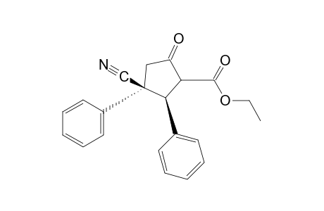 3-cyano-2,3-trans-diphenyl-5-oxocyclopentanecarboxlic acid, ethyl ester