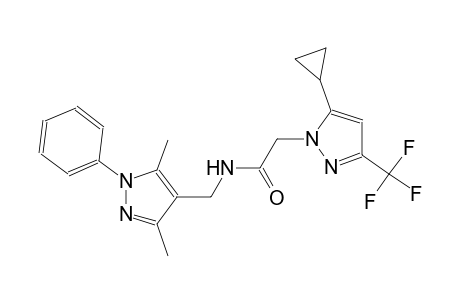 2-[5-cyclopropyl-3-(trifluoromethyl)-1H-pyrazol-1-yl]-N-[(3,5-dimethyl-1-phenyl-1H-pyrazol-4-yl)methyl]acetamide