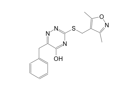 1,2,4-triazin-5-ol, 3-[[(3,5-dimethyl-4-isoxazolyl)methyl]thio]-6-(phenylmethyl)-