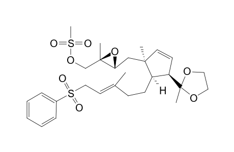 (2R,3R)-3-[(1R,4S,5R)-5-((E)-5-(Benzenesulfonyl-3-methyl-3-pentenyl)-1-methyl-4-(2-methyl[1,3]dioxolan-2-yl)-2-cyclopentenylmethyl]-2-methyloxiranylmethyl methanesulfonate