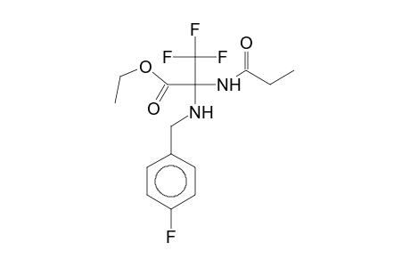 Ethyl 3,3,3-trifluoro-2-(4-fluorobenzylamino)-2-propionamidopropionate