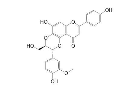 (2R,3R)-10-Hydroxy-3-(4-hydroxy-3-methoxyphenyl)-2-hydroxymethyl-7-(4-hydroxyphenyl)-2,3-dihydro-5H-1,4-dioxino[2,3-f]chromene-5-one