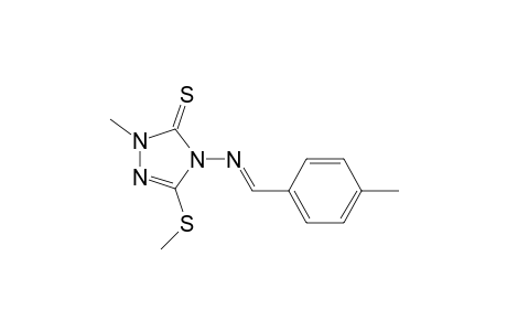 3H-1,2,4-Triazole-3-thione, 2,4-dihydro-2-methyl-4-[[(4-methylphenyl)methylene]amino]-5-(methylthio)-