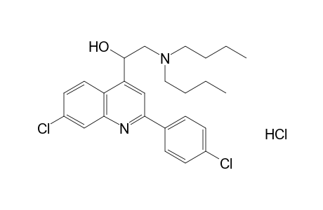 7-chloro-2-(p-chlorophenyl)-a-[(dibutylamino)methyl]-4-quinolinemethanol, monohydrochloride