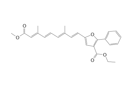 Methyl 9-[3'-ethoxycarbonyl-2'-phenyl-5'-furyl)-3,7-dimethyl-2,4,6,8-nonateraenoate